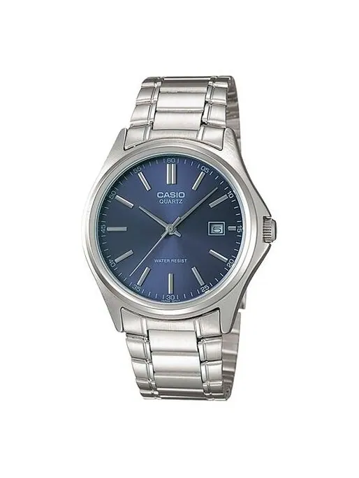 Часы CASIO Waterproof Stainless Steel Strap Blue Dial Mens Blue Analog — изображение 1 из 4, оттенок синий