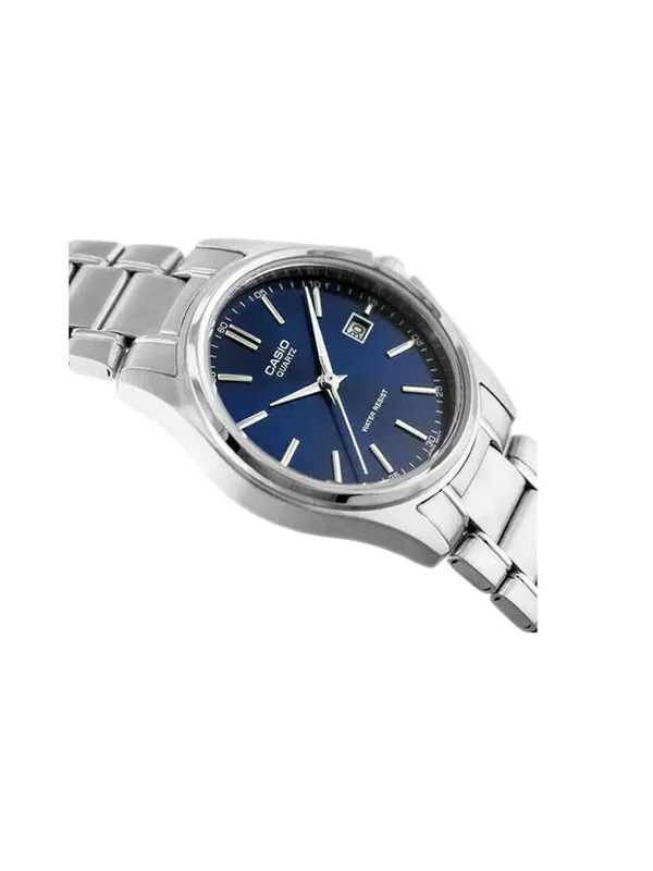 Часы CASIO Waterproof Stainless Steel Strap Blue Dial Mens Blue Analog — изображение 2 из 4, оттенок синий