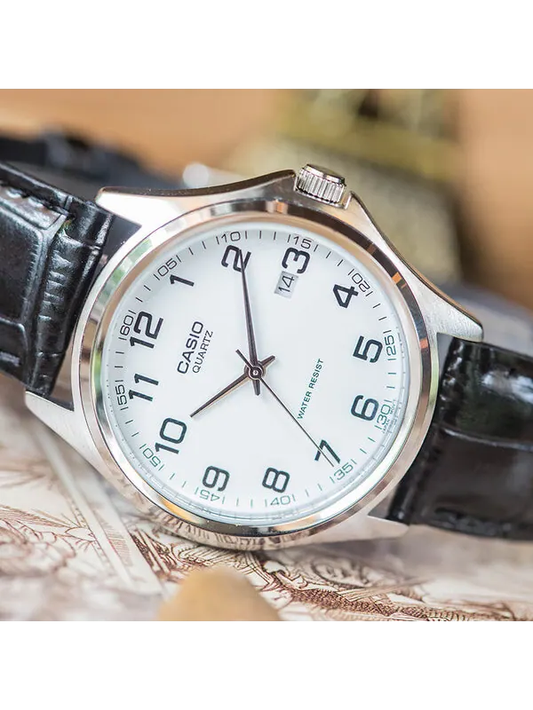 Часы CASIO Quartz Waterproof Mens Silver Analog — изображение 4 из 4, оттенок серебряный