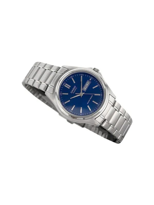 Часы CASIO Waterproof Stainless Steel Strap Blue Dial Mens Blue Analog — изображение 2 из 3, оттенок синий