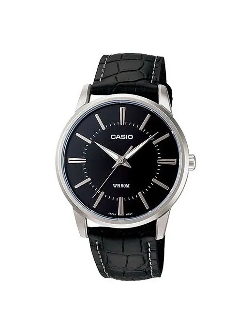 Часы CASIO Waterproof Unisex Mens Black Analog — изображение 1 из 4, оттенок черный