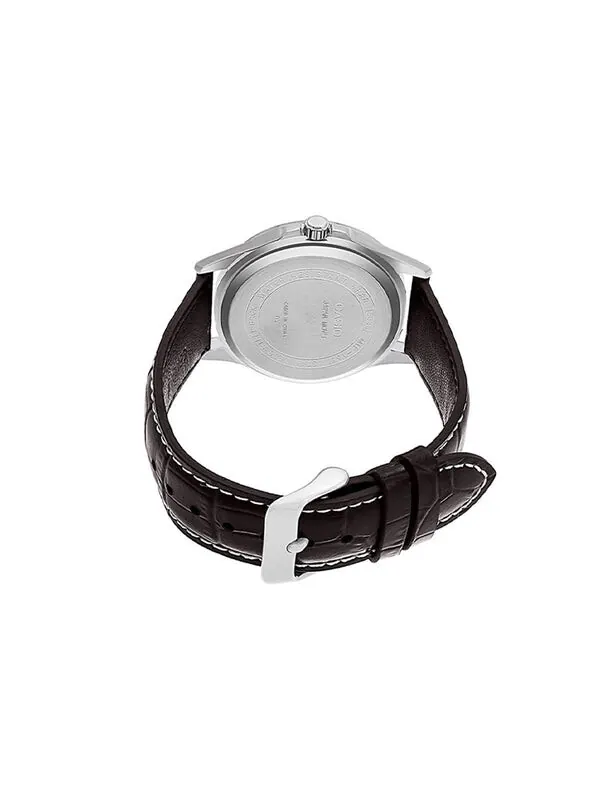 Часы CASIO ENTICER Simplistic Leatherband Quartz Men's Mens Brown Analog — изображение 4 из 4, оттенок коричневый