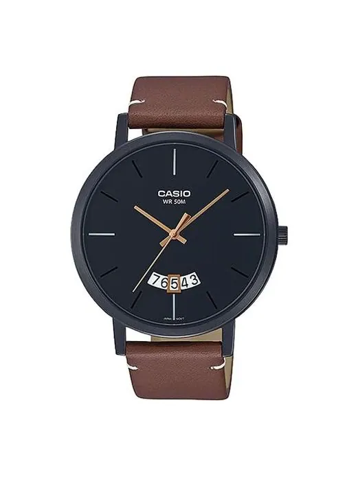 Часы CASIO Quartz Waterproof Mens Black Analog — изображение 1 из 2, оттенок черный