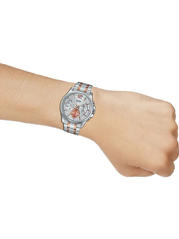 Часы CASIO Waterproof Quartz Mens Silver Analog — изображение 4 из 4, оттенок серебряный