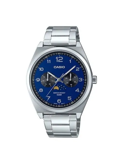 Часы analog 'silver' Casio — изображение 1 из 1, оттенок серебристый/синий/черный