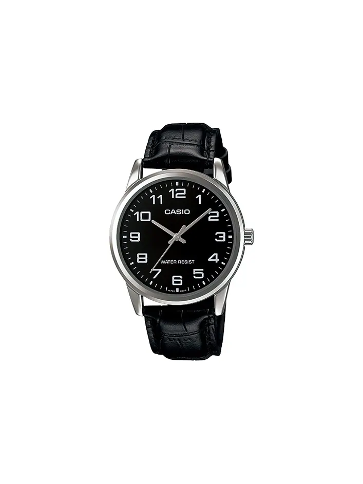 Часы Casio Analog, арт. MTP-V001L-1B — изображение 1 из 6, оттенок серебристый/черный