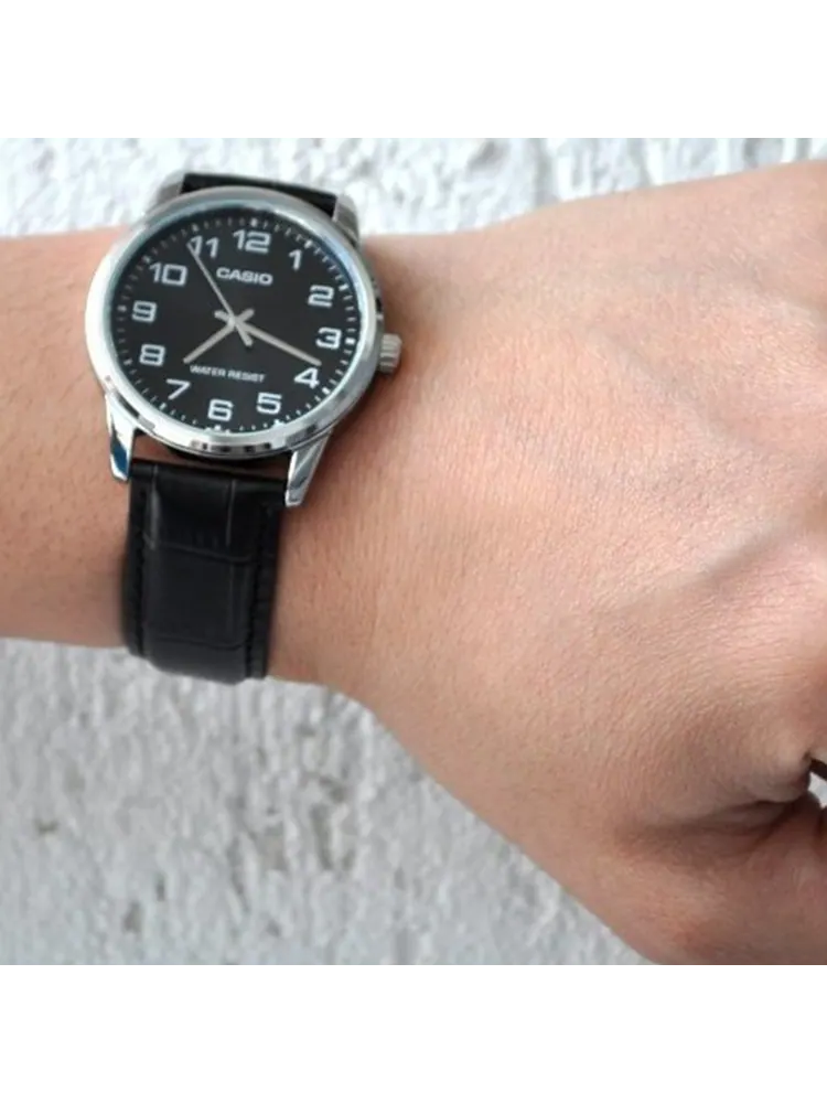 Часы Casio Analog, арт. MTP-V001L-1B — изображение 4 из 6, оттенок серебристый/черный