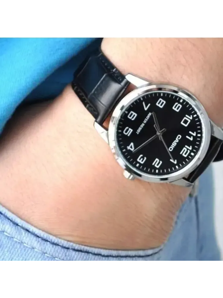 Часы Casio Analog, арт. MTP-V001L-1B — изображение 5 из 6, оттенок серебристый/черный