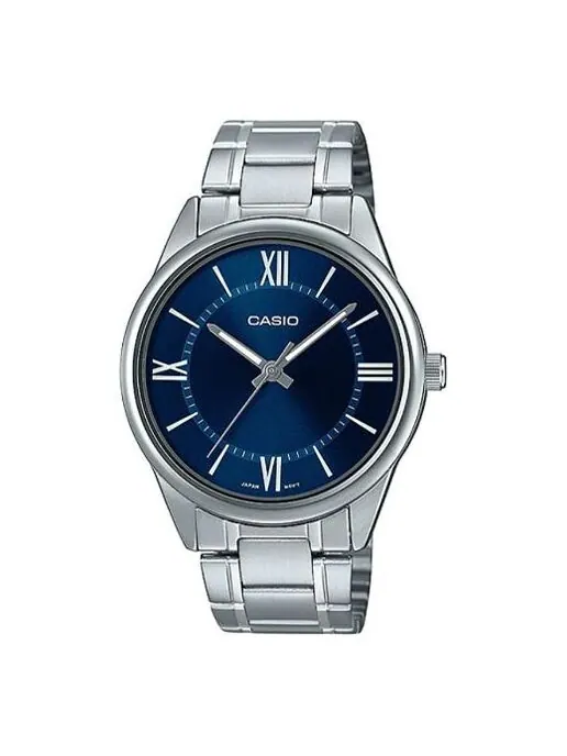 Часы Men's CASIO DRESS Series Minimalistic Retro Small Business Watch Navy Blue Mens Dark Blue — изображение 1 из 4