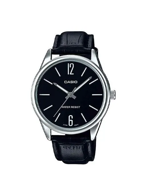 Часы CASIO Quartz Waterproof Mens Black Analog — изображение 1 из 2, оттенок черный
