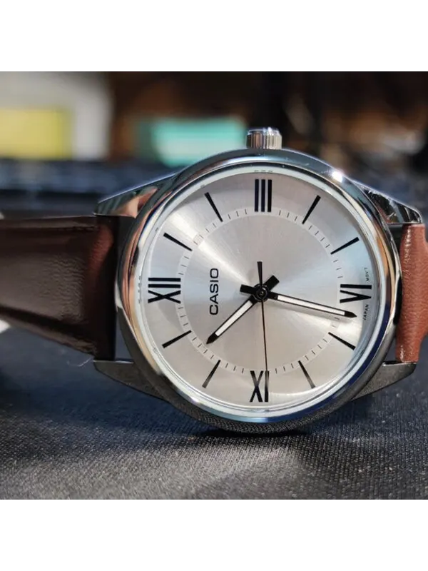 Часы CASIO DRESS Series Vintage Businesses Men's Mens Silver Analog — изображение 2 из 4, оттенок серебряный