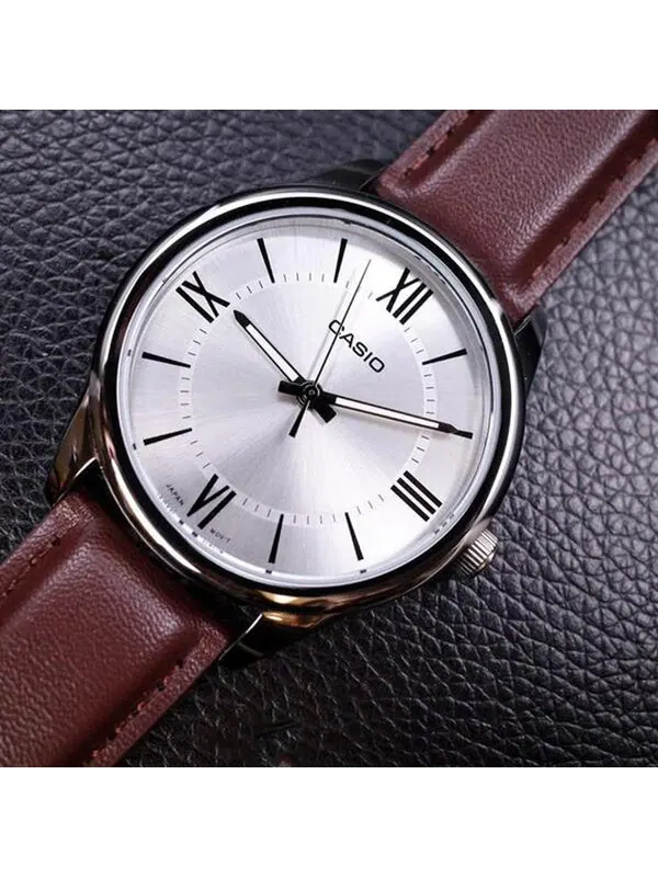 Часы CASIO DRESS Series Vintage Businesses Men's Mens Silver Analog — изображение 4 из 4, оттенок серебряный