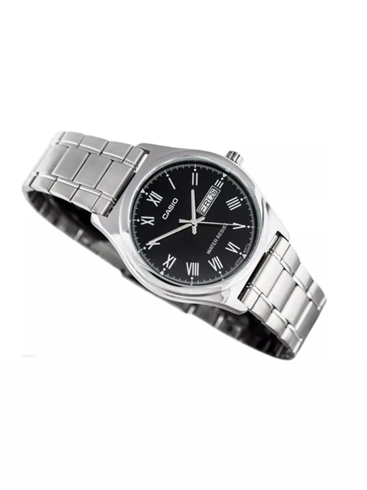 Часы Casio, арт. MTP-V006D-1B, серебро/черный — изображение 2 из 6, оттенок серебряный