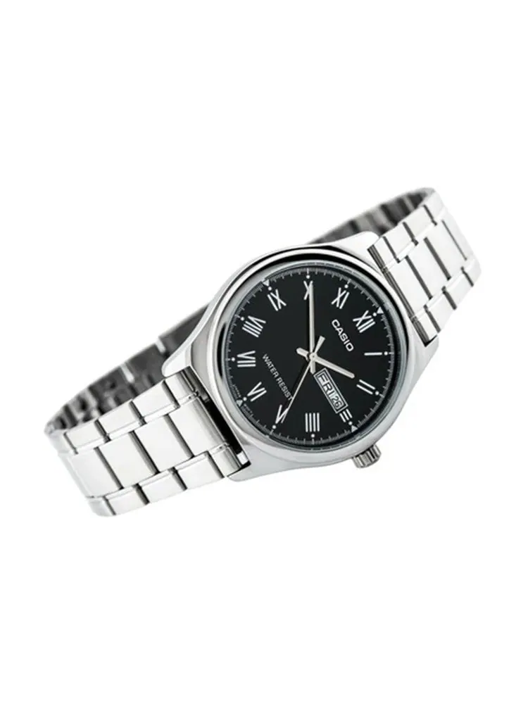 Часы Casio, арт. MTP-V006D-1B, серебро/черный — изображение 3 из 6, оттенок серебряный