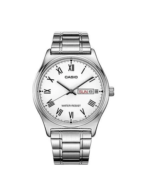Часы Casio Dress Classic Minimalistic Analog Watch 'Silver Steel White' — изображение 1 из 4, оттенок белый