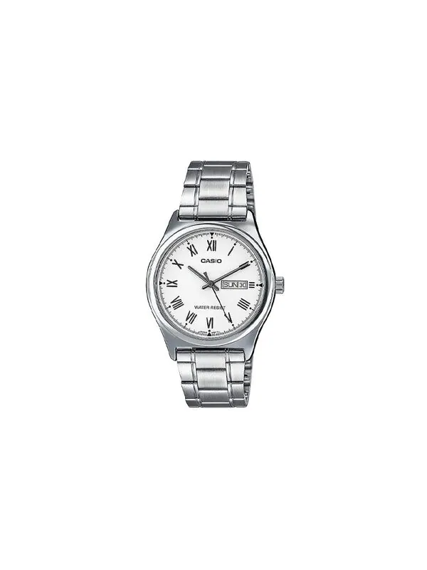 Часы Casio Dress Classic Minimalistic Analog Watch 'Silver Steel White' — изображение 2 из 4, оттенок белый