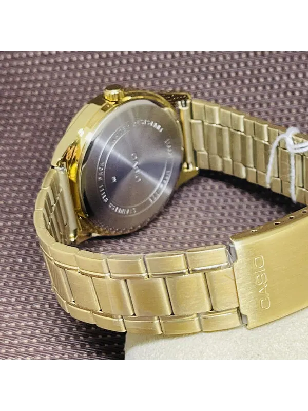 Часы CASIO Stainless Steel Strap Quartz Waterproof Gold DialGold Strap Mens GoldGold Analog — изображение 3 из 3