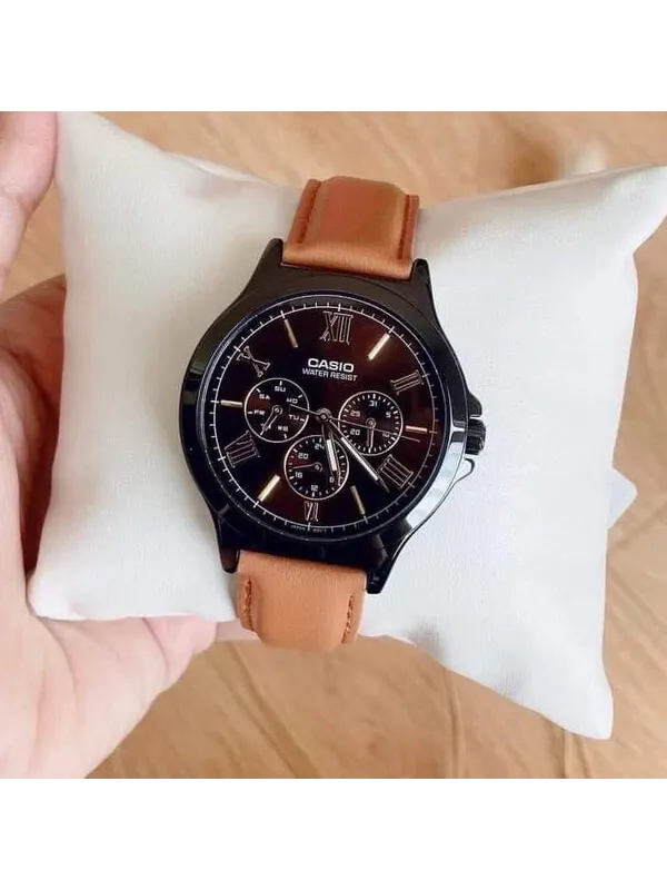 Часы Casio Dress Classic Analog Watch 'Brown Black' — изображение 4 из 4, оттенок коричневый