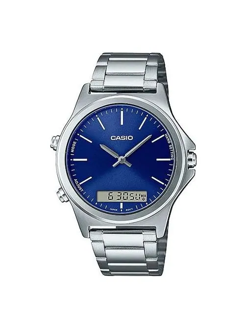 Часы Casio Dress Classic Analog-Digital Watch 'Silver Royal Blue' — изображение 1 из 1, оттенок синий