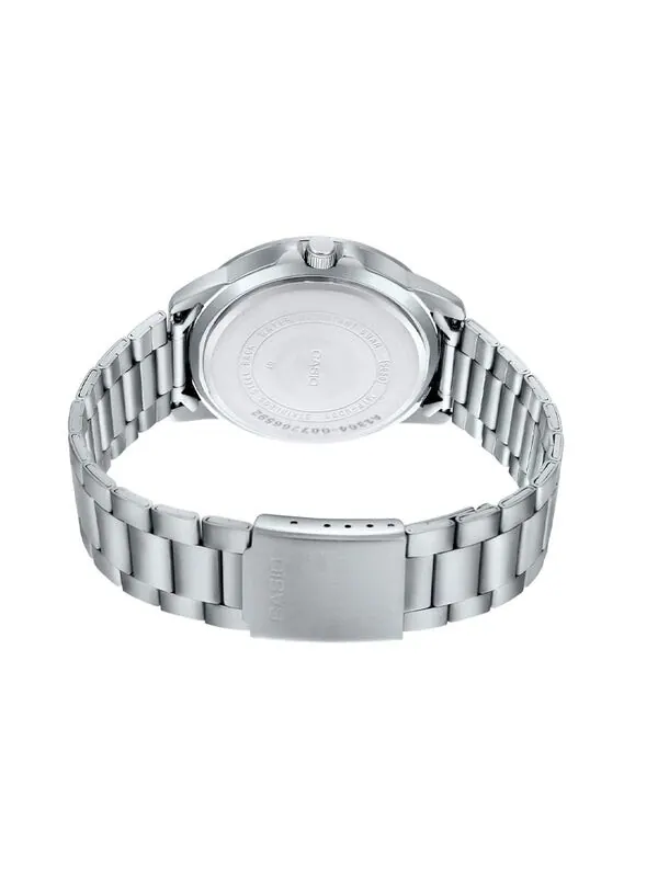 Часы CASIO DRESSSeries Business Men'ses Silver/Blue Stainless Steel Strap Mens SilverBlue Analog — изображение 2 из 4