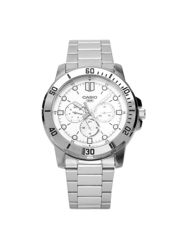 Часы CASIO Quartz Waterproof Mens Light Grey Analog — изображение 1 из 4, оттенок светлый серый