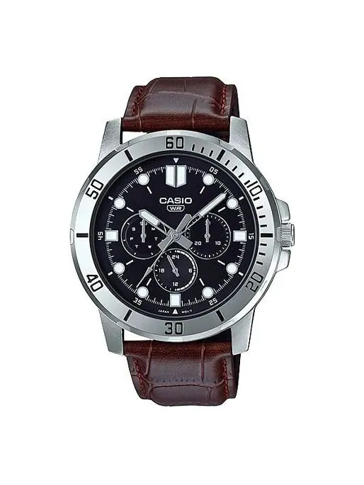Часы CASIO Male DRESS Japan / South Korea Fashion Mens Black Analog — изображение 1 из 4, оттенок черный