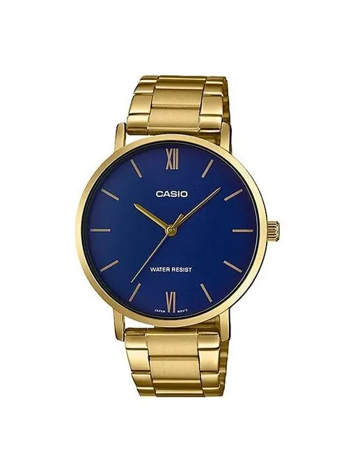 Часы Casio Analog Watch 'Gold Royal Blue' — изображение 1 из 4, оттенок золото
