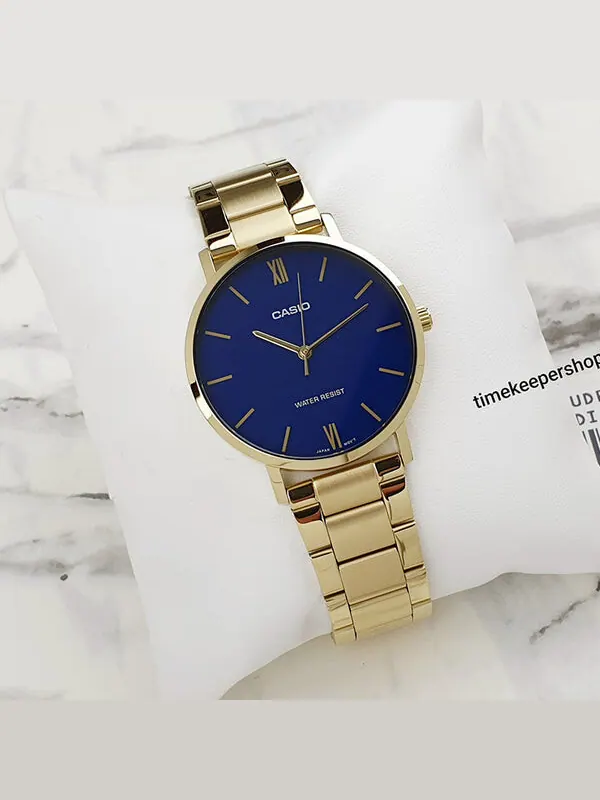 Часы Casio Analog Watch 'Gold Royal Blue' — изображение 4 из 4, оттенок золото