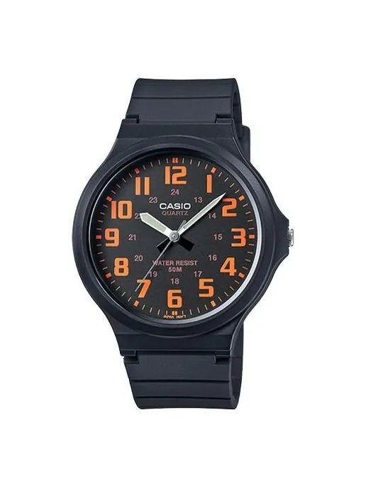 Часы CASIO Quartz Waterproof Mens Black Analog — изображение 1 из 4, оттенок черный
