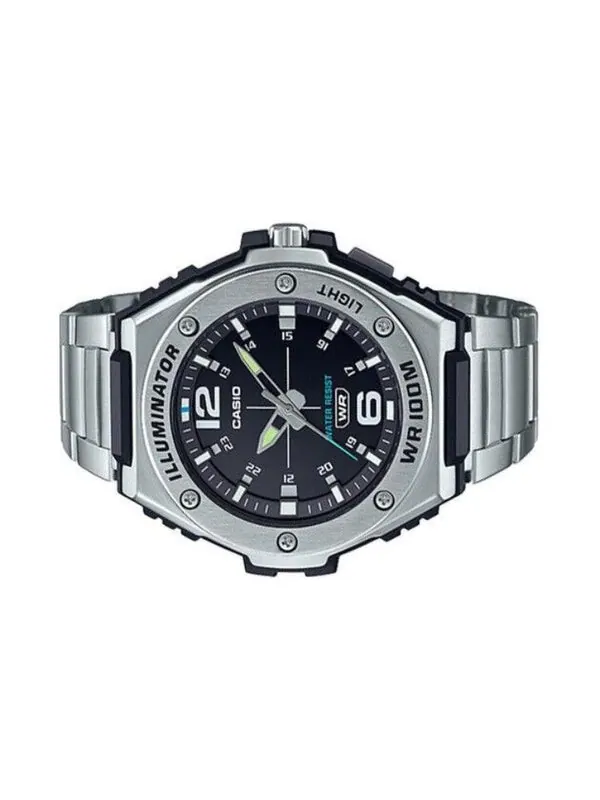 Часы CASIO Quartz Limited Edition Waterproof Stainless Steel Strap Unisex Mens Black Analog — изображение 3 из 4