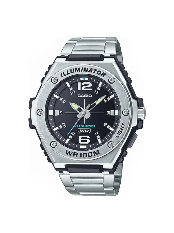 Часы Casio Illuminator Analog Watch 'Silver Black' — изображение 1 из 4, оттенок серебряный
