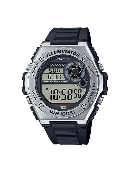 Часы CASIO Quartz Waterproof Sports Mens Black Digital — изображение 1 из 4, оттенок черный
