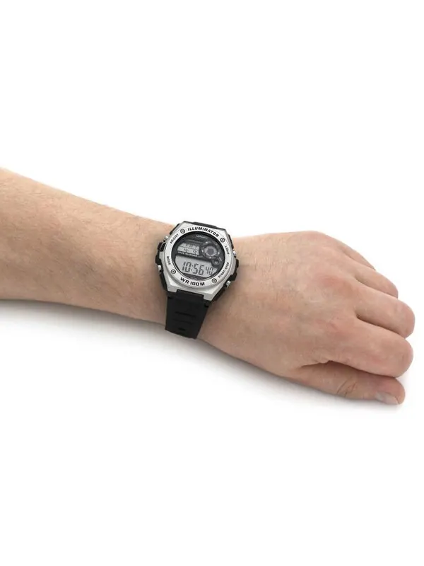 Часы CASIO Quartz Waterproof Sports Mens Black Digital — изображение 4 из 4, оттенок черный