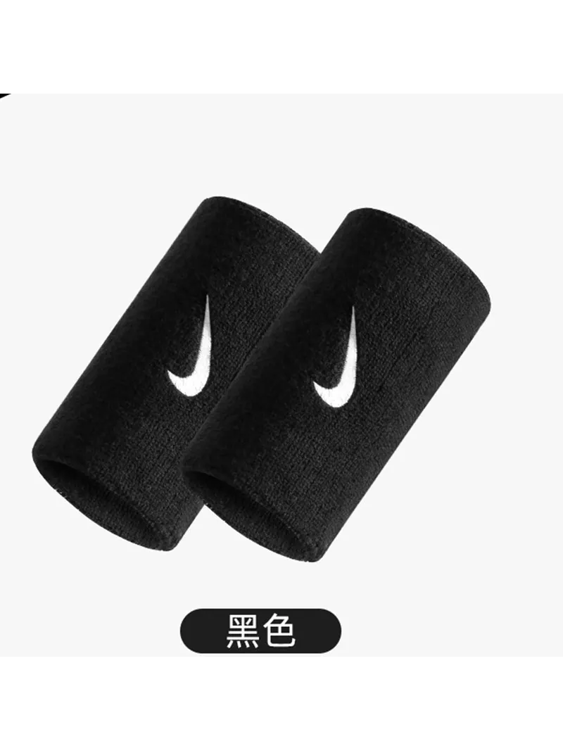 Браслет Nike Swoosh Doublewide 'Black' — изображение 2 из 4, оттенок черный/белый