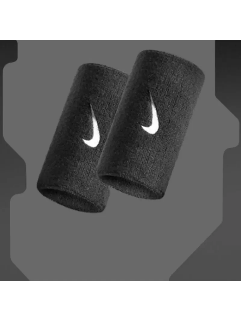 Браслет Nike Swoosh Doublewide 'Black' — изображение 3 из 4, оттенок черный/белый