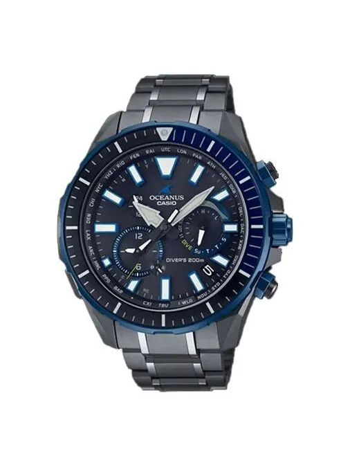 Часы CASIO Male OCEANUS Japan / South Korea Fashion Sapphire Crystal Mens Black Analog — изображение 1 из 1, оттенок черный