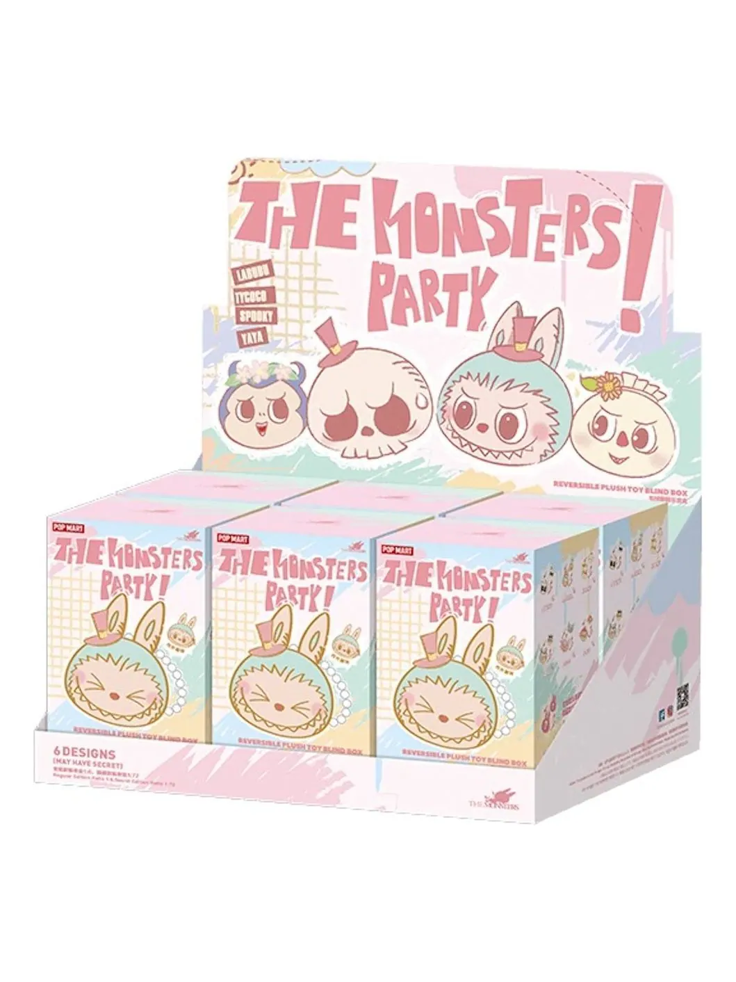 Кулон Pop Mart The Monsters Labubu Party, двусторонний, в запечатанной упаковке (6 коробочек-сюрпризов) — изображение 1 из 2