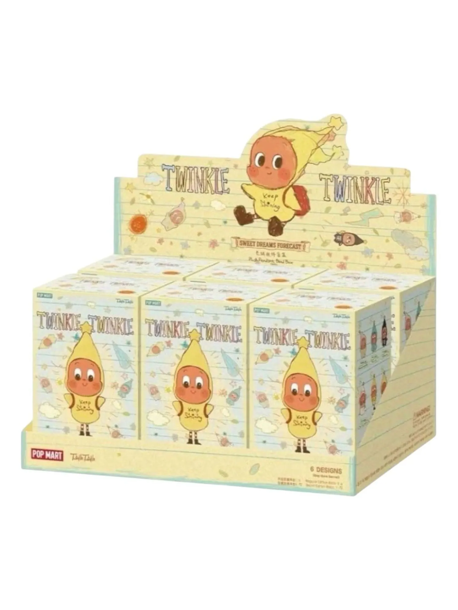 Мягкий кулон Pop Mart Twinkle Twinkle Sweet Dreams Forecast в запечатанной упаковке (6 коробочек-сюрпризов)