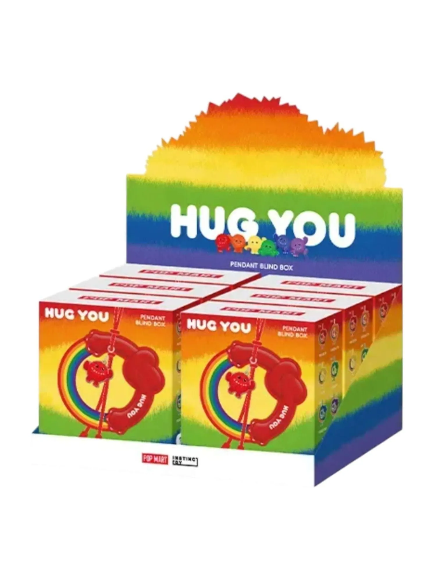 Кулон Pop Mart INSTINCTOY Hugs You в запечатанной упаковке (6 непрозрачных коробок)