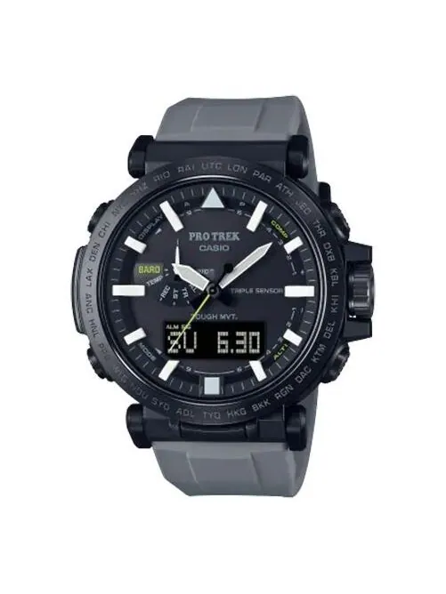 Часы Casio Pro Trek Mountaineering Analog-Digital Watch 'Black Grey' — изображение 1 из 3, оттенок черный