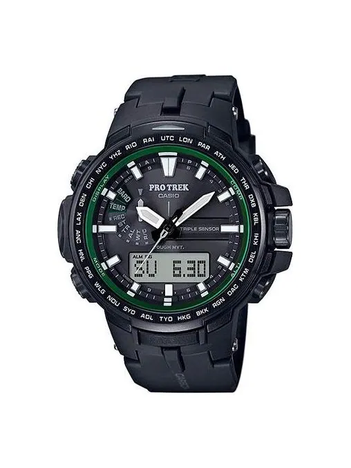 Casio Solar Powered Sports Menth BlackGreen Analog/Digital Combo — изображение 1 из 2, оттенок зеленый