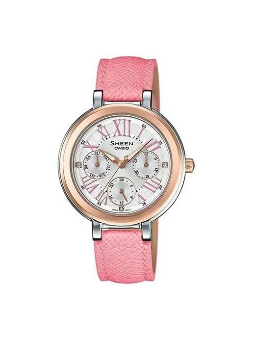 Часы CASIO SHEEN Waterproof Dark Pink Analog — изображение 1 из 4, оттенок темный розовый