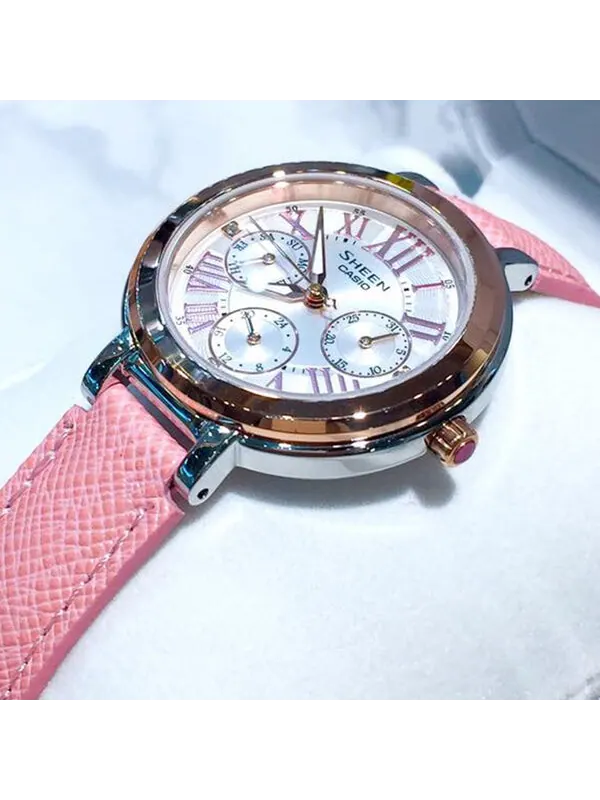 Часы CASIO SHEEN Waterproof Dark Pink Analog — изображение 2 из 4, оттенок темный розовый