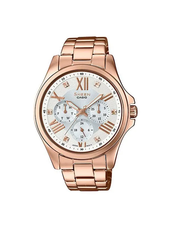 Часы CASIO SHEEN Waterproof Rose Gold Analog — изображение 1 из 4, оттенок розовый золотистый