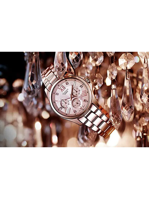 Часы CASIO SHEEN Waterproof Rose Gold Analog — изображение 3 из 4, оттенок розовый золотистый