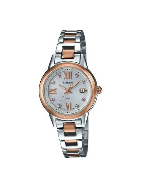 Часы CASIO SHEEN Sapphire Crystal Stainless Steel Strap Quartz Waterproof Solar Powered Silver — изображение 1 из 2