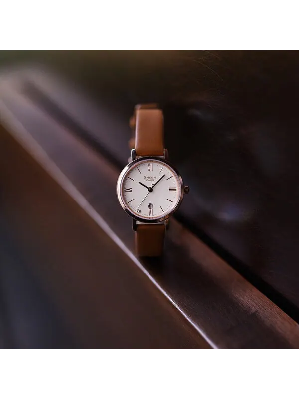 Часы CASIO SHEEN Waterproof Quartz Sapphire Crystal Brown Analog — изображение 2 из 3, оттенок коричневый