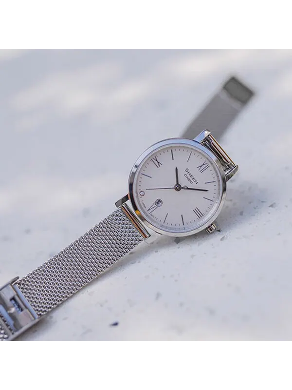 Часы CASIO SHEEN Waterproof Quartz Sapphire Crystal Silver Analog — изображение 4 из 4, оттенок серебряный