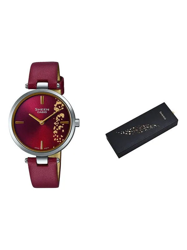 Часы Casio Sheen Analog Watch 'Sapphire Crystal Red' — изображение 1 из 4, оттенок красный