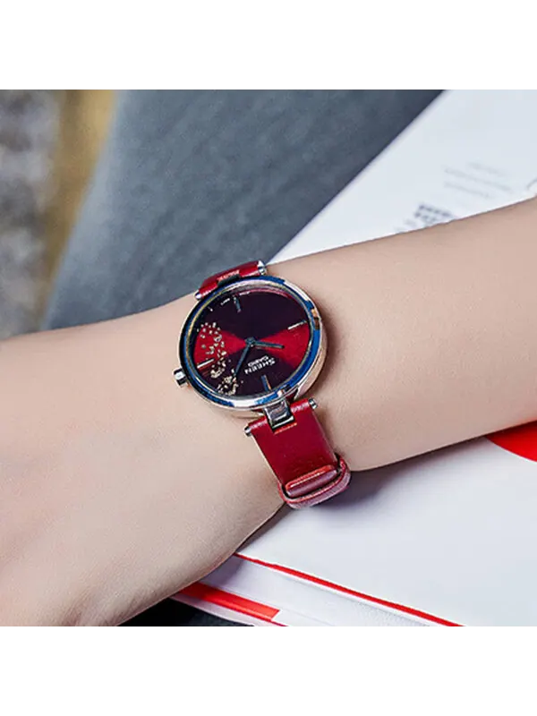 Часы Casio Sheen Analog Watch 'Sapphire Crystal Red' — изображение 3 из 4, оттенок красный
